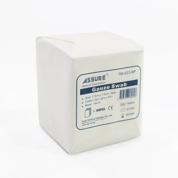 Assure – Gauze, Non-Sterile (7.5cm x 7.5cm, 8/12/16 Ply, 100 pcs/pack)