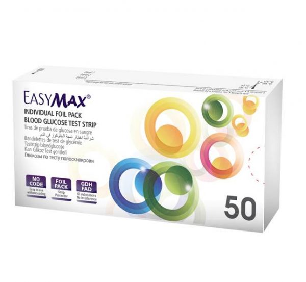 EasyMax Blood Glucose Test Strip 50pc/box